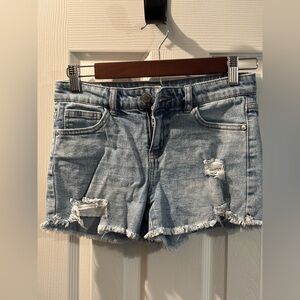 Art Class Light Blue Distressed Jean Shorts